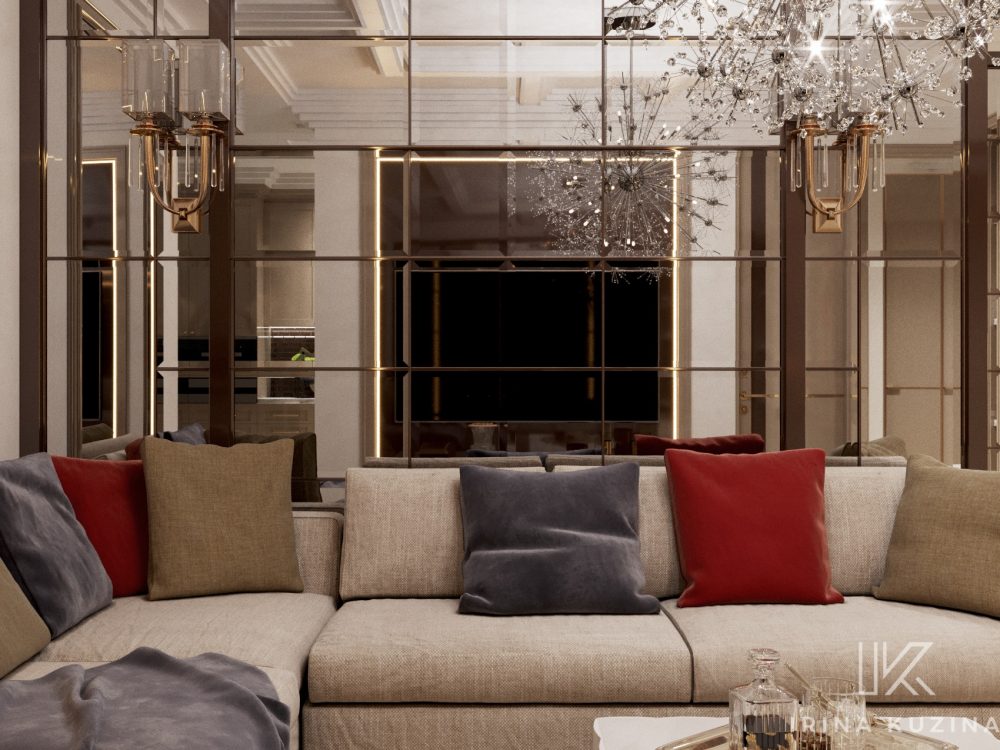 Прихожая-кухня-гостиная-столовая