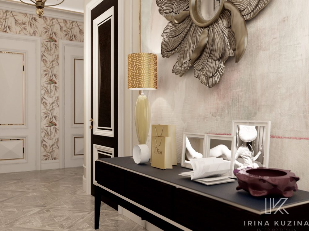 Прихожая-кухня-гостиная-столовая