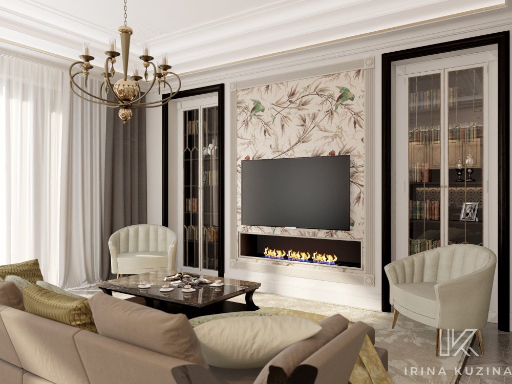 Прихожая-кухня-гостиная-столовая