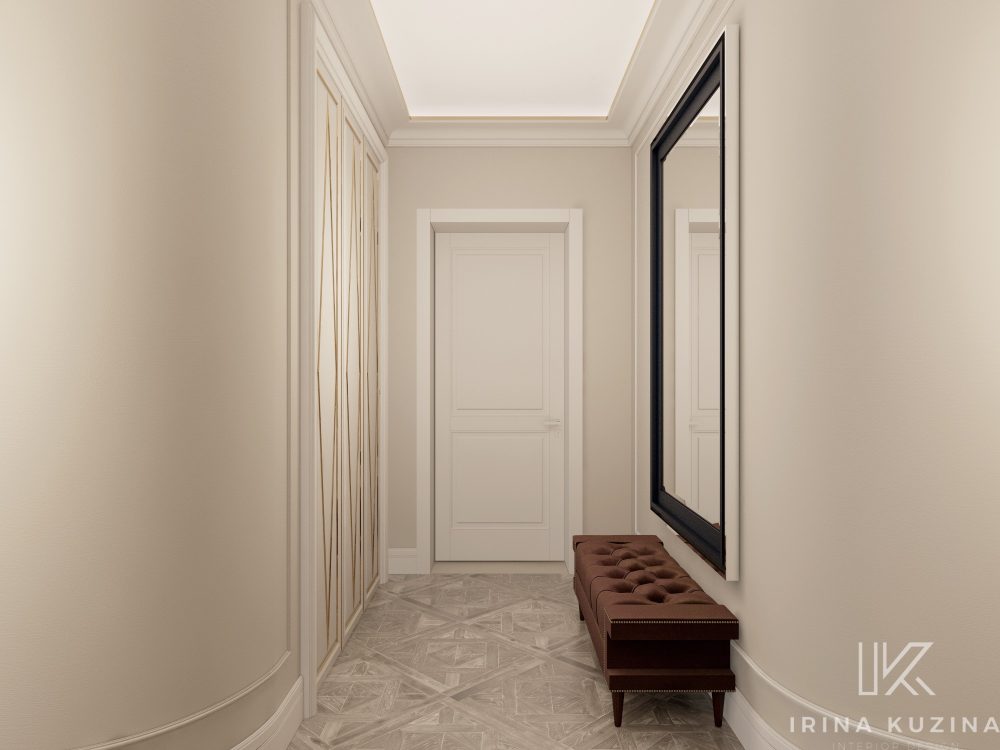 Прихожая-кухня-гостиная-столовая