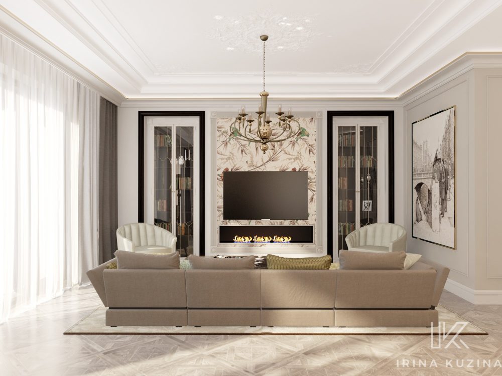 Прихожая-кухня-гостиная-столовая