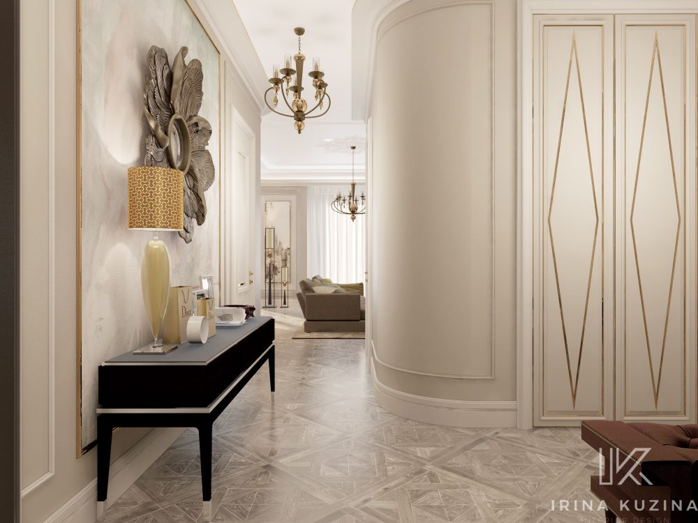 Прихожая-кухня-гостиная-столовая