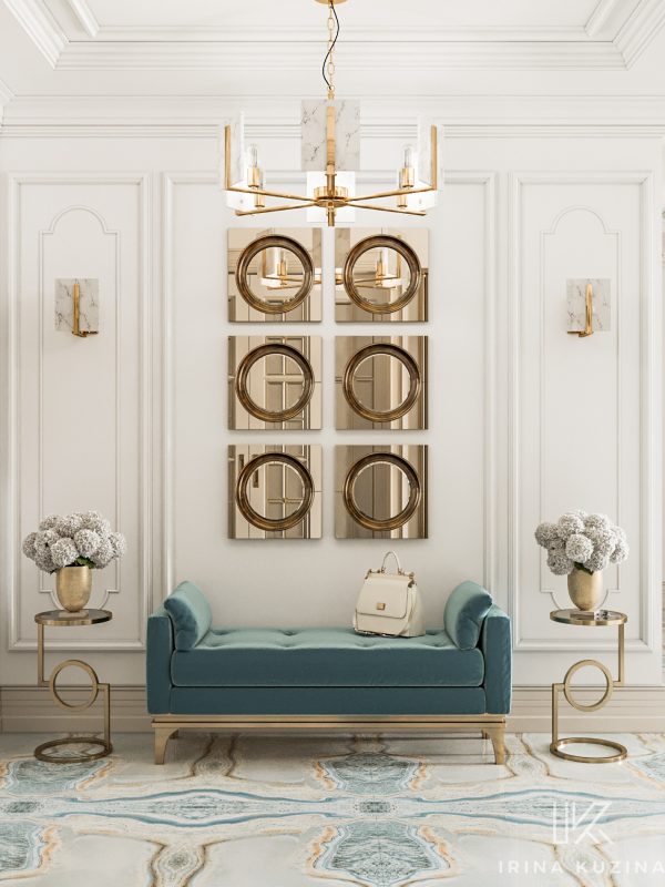 Прихожая-кухня-гостиная-столовая