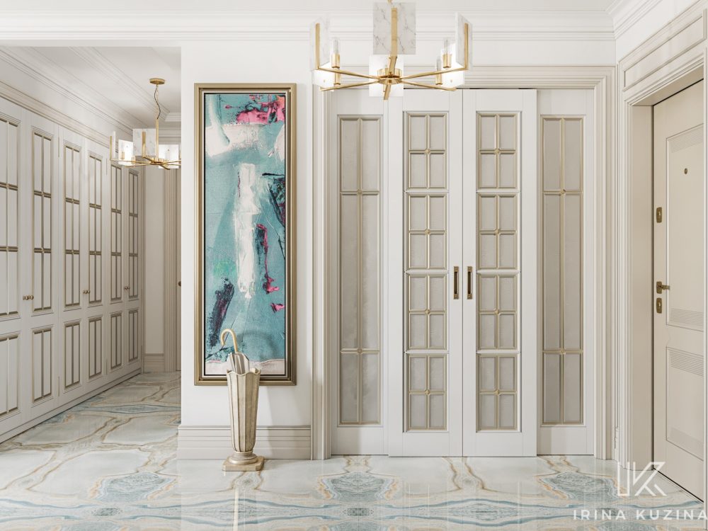 Прихожая-кухня-гостиная-столовая