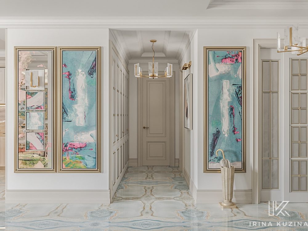 Прихожая-кухня-гостиная-столовая